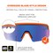 Ergodyne AEGR-AFASM, Safety Glasses, Anti-Scratch & Fog-Off+, Blue Mirror Lens, Orange Frame, Half-Frame AEGR-AFASM - alternate 10